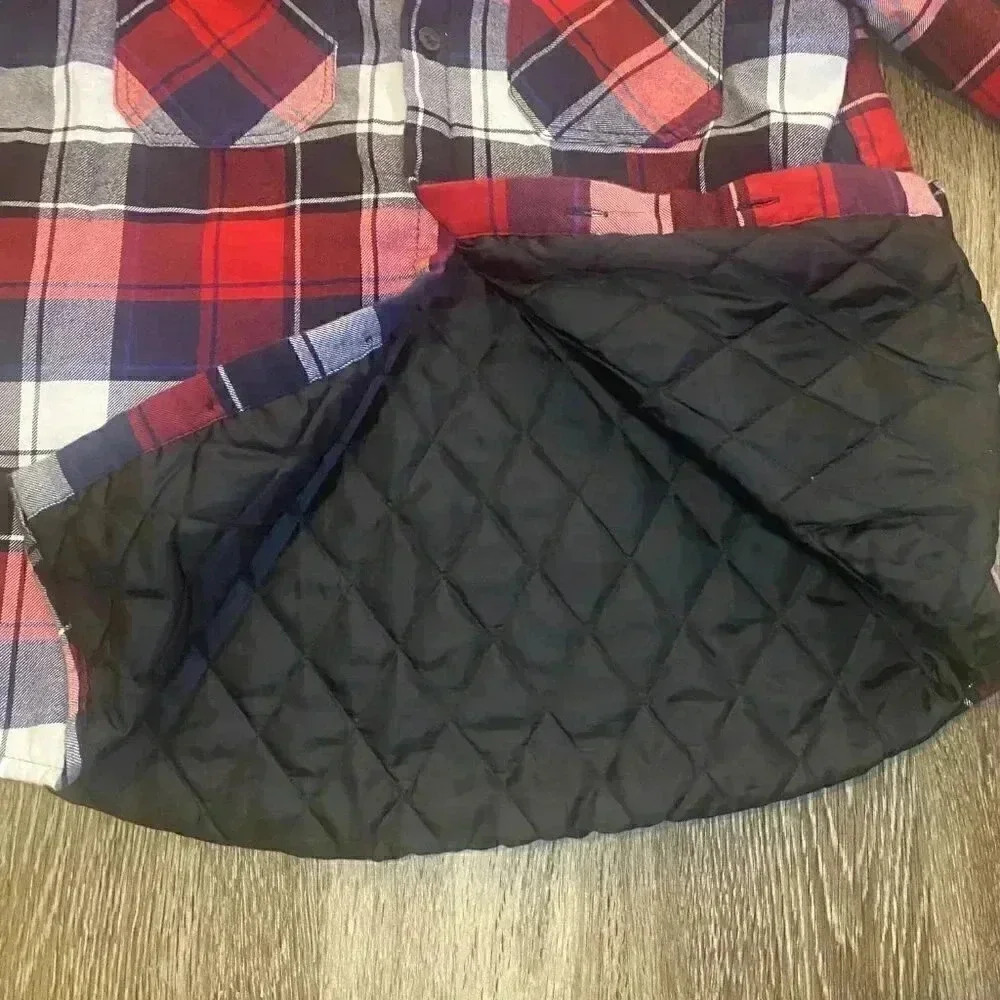 Mens H&M Divided Red Plaid Shacket - S - Picture 4 of 6